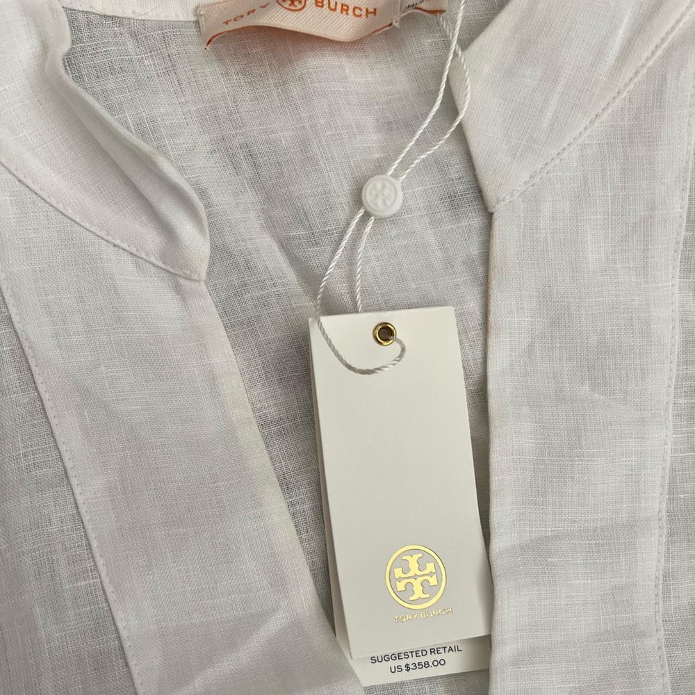 Tori Burch Linen Beach Coverup Dress M